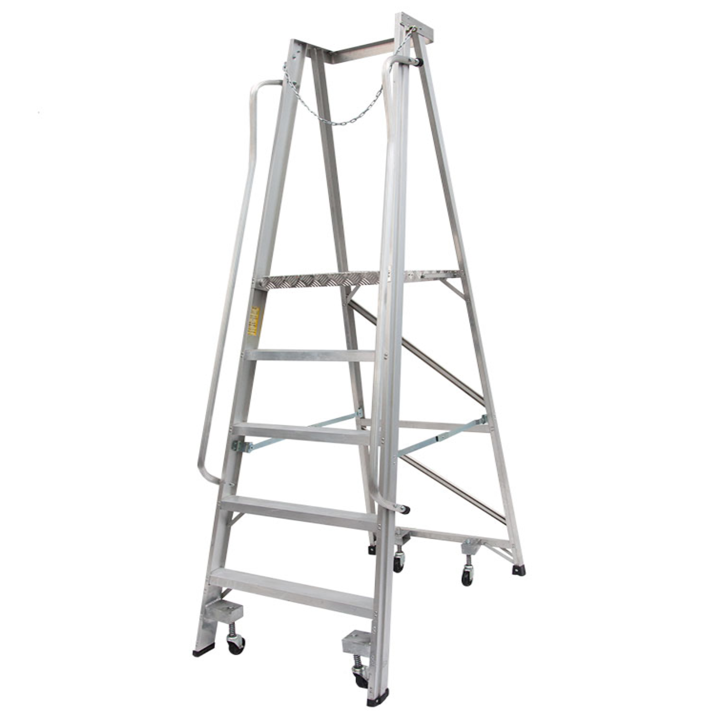 LadderMenn Heavy Duty Platform Ladder With Wheels